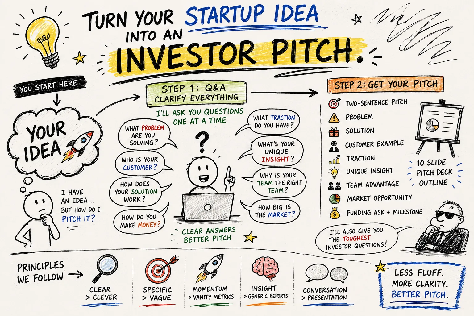 Turn a Startup Idea Into an Investor-Ready Pitch - Y Combinator Way — image 1 of 1